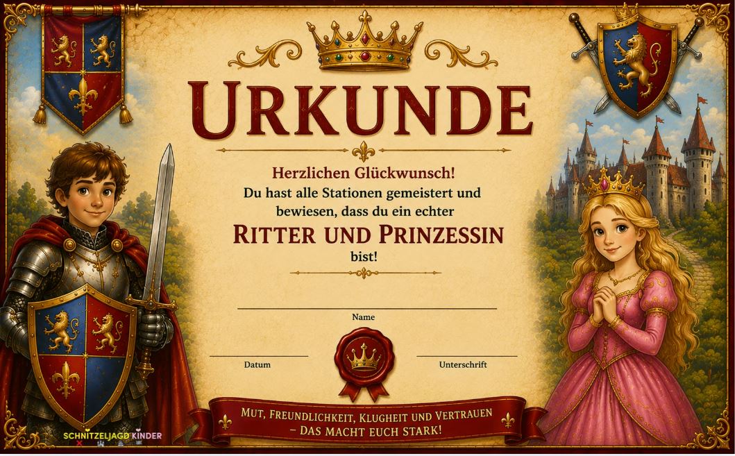 Ritter - Prinzessin- Schatzsuche