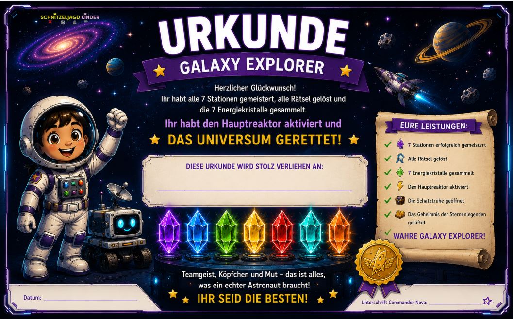 Weltraum -Mission – Die -ultimative Schnitzeljagd- für -kleine -Astronauten