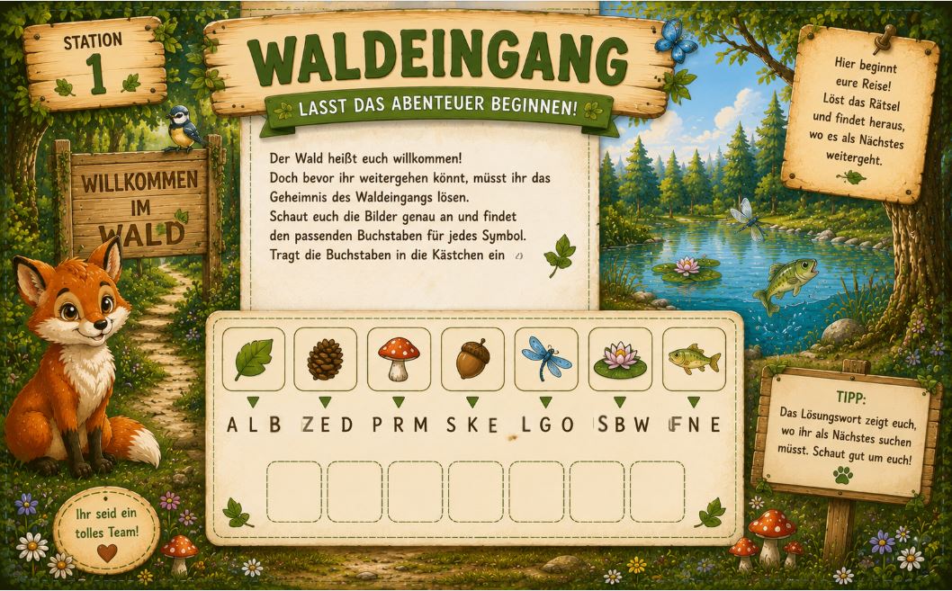 Sommer-Schnitzeljagd am Waldsee