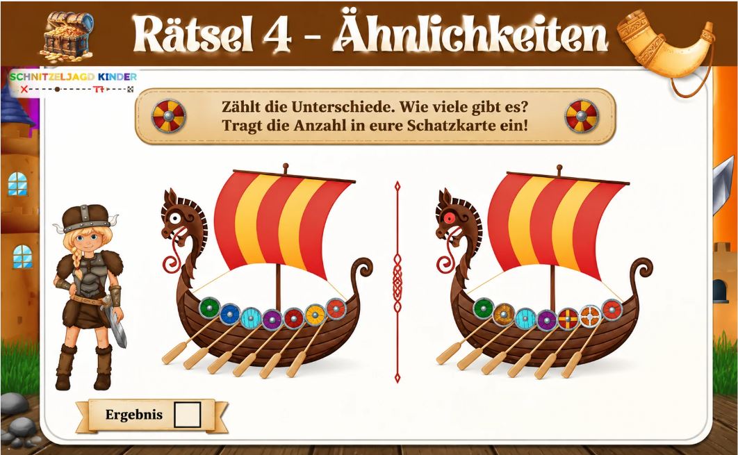 Wikinger Schatzsuche zum Ausdrucken – Schnitzeljagd Kinder 5-8 Jahre | Kindergeburtstag PDF