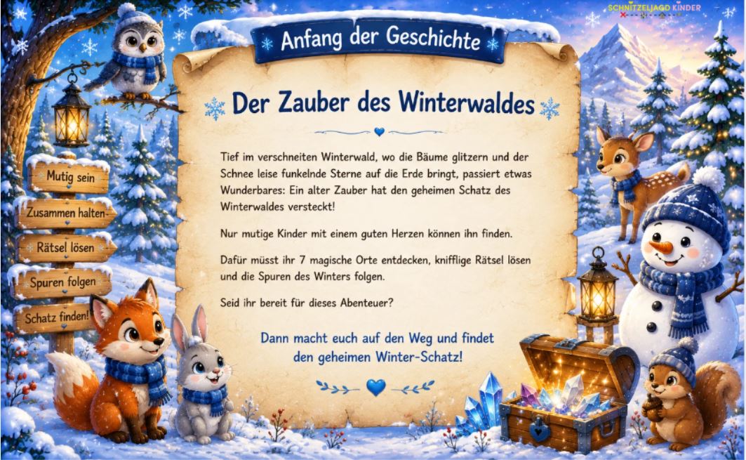 Winter -Schatzsuche- für- Kinder