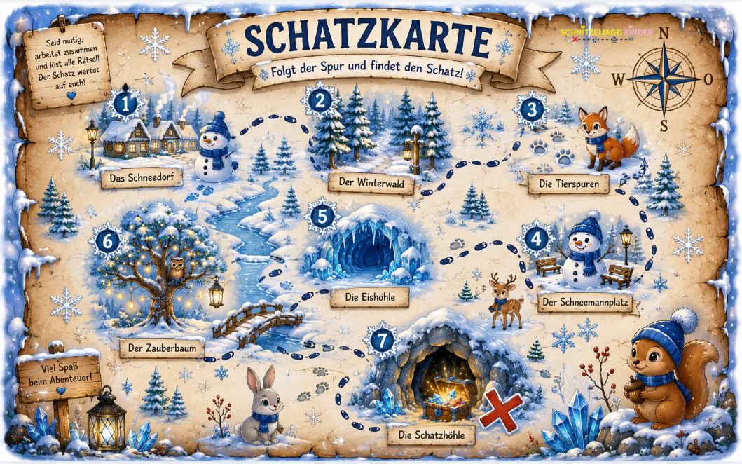 Winter -Schatzsuche- für- Kinder
